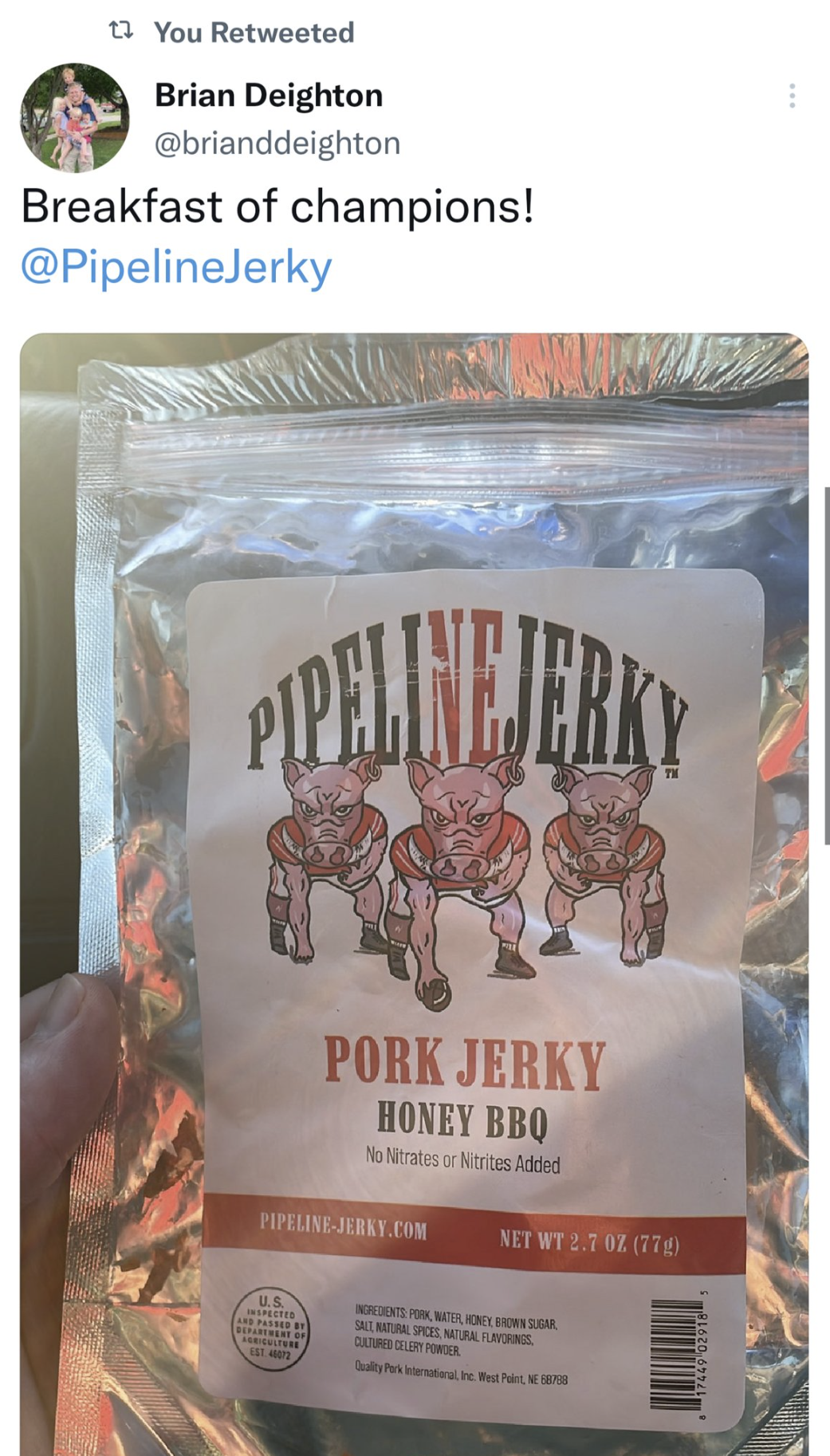Honey BBQ Pork Jerky