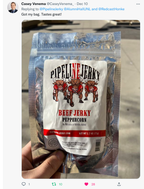 Nebraska The "Original" Peppercorn Beef Jerky Pipeline Jerky
